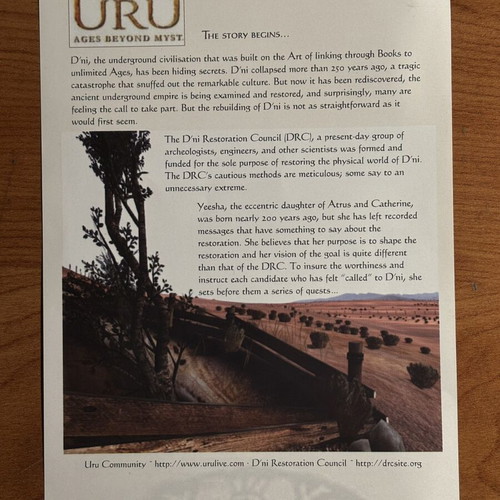 Uru Ages Beyond Myst PC CD ROM used