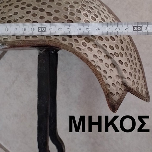 Decorative wooden and metal bird figurine
