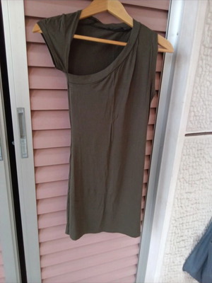 Mini dress khaki viscose elastic size S like new