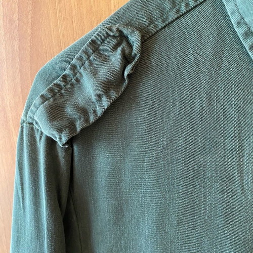 Zara women's denim shirt new, cypress green, size XL