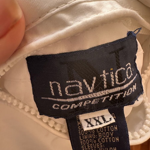Nautica white reversible jacket used XXL