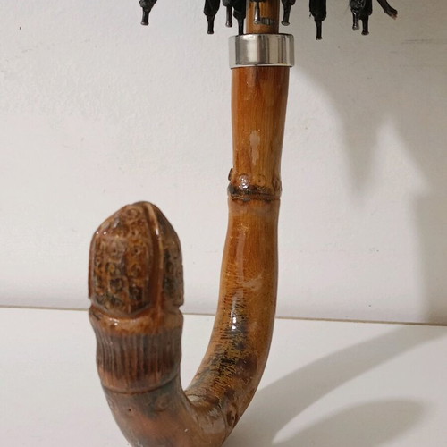 G.F.F 1978 umbrella used with bamboo handle