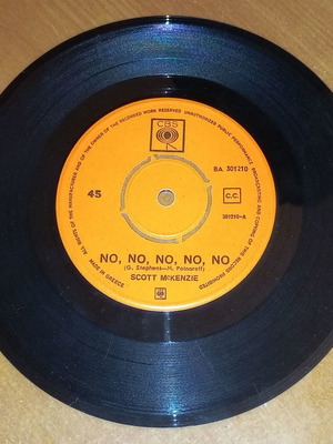 Δισκάκι 45 στροφές Scott McKenzie μεταχειρισμένο, Pop