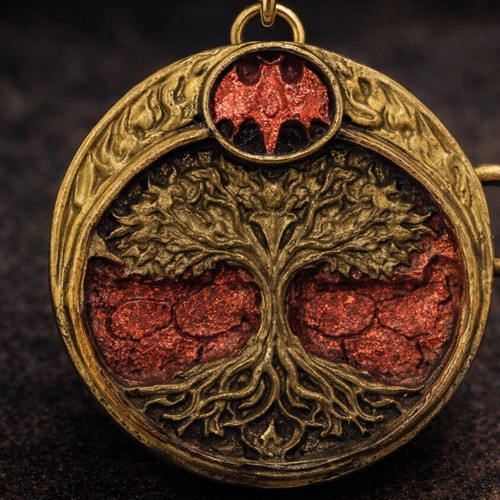 Handmade pendants new, set of 3, 3.5 cm resin