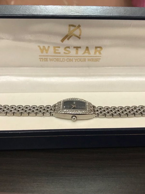 Ρολόι χειρός Westar γυναικείο σαν καινούργιο, ασημί με ζιργκόν