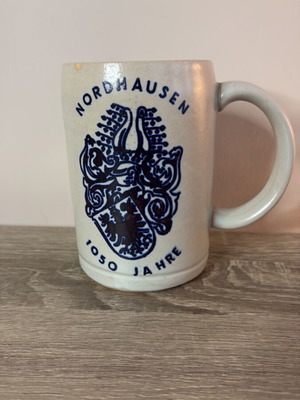 Vintage German Stoneware Mug Nordhausen 1050 Jahre like new