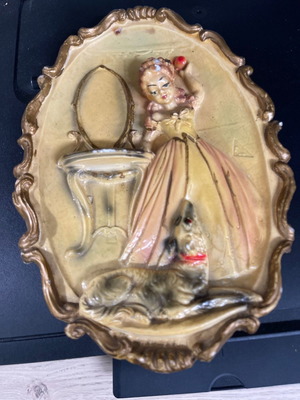 Decorative vintage Italian relief used