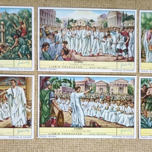 Cicero collectible card set like new, 6 pieces vintage