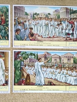 Cicero collectible card set like new, 6 pieces vintage
