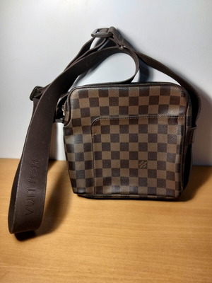 Louis Vuitton Olav Pm Damier Canvas crossbody bag used, brown