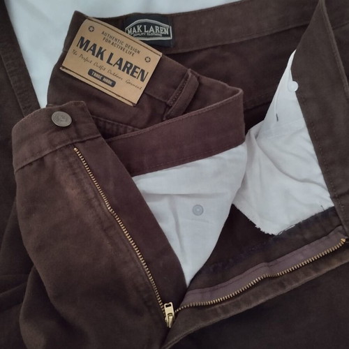 Vintage men's winter jeans Mak Laren 3XL brown like new