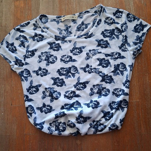 BSB blouse used, small size, white blue