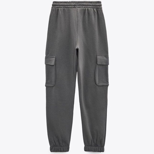 Zara cargo joggers with pockets gray large new women's PRICE REDUCTION