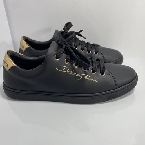 Dolce & Gabbana leather sneakers used, size 37.5, black