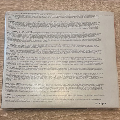 Red Hat Linux 5.2 Official Box Set like new, 3 CDs and Boot Diskette