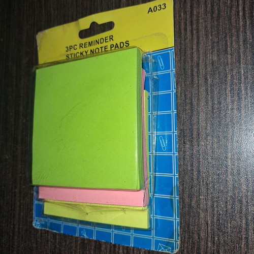 Set of 3 neon sticky note pads