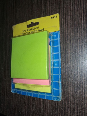 Set of 3 neon sticky note pads