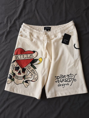 Ed Hardy Bermuda shorts new, beige, size S