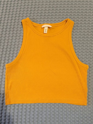 Crop top H&M yellow like new, size M