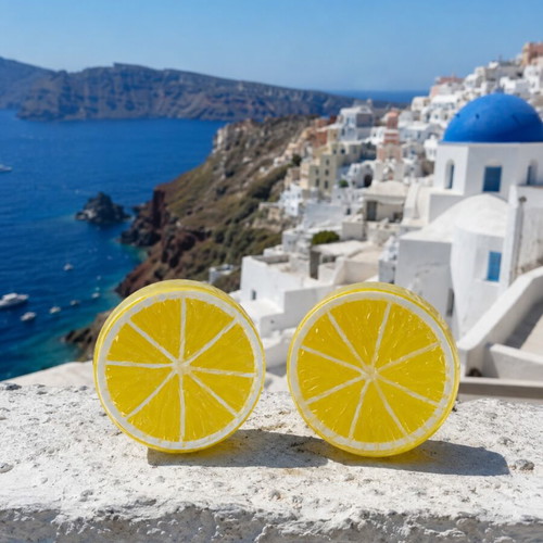 Lemon blossom earrings new, yellow and gold colors