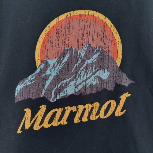 Marmot men's t-shirt black 2XL like new, 100% cotton