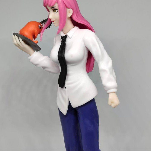 Makima figure Chainsaw Man 19cm like new with Pochita