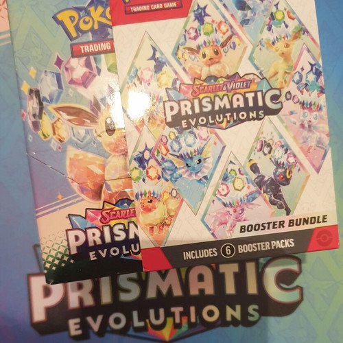 Prismatic Evolutions empty box used for card storage
