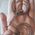 Faux bijoux set like new, silver with earrings, bracelet and necklaces