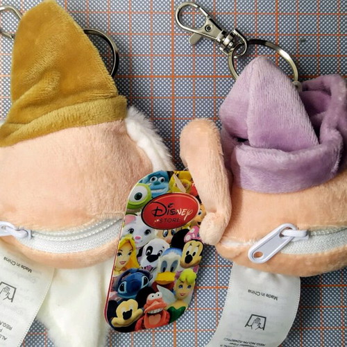 Disney keychain wallets with Grumpy and Dopey new, multicolor