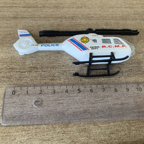 RCMP Police Helicopter Die-Cast Model used, vintage collectible