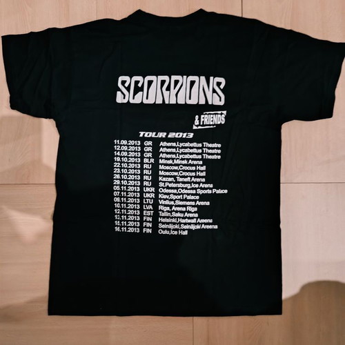 Scorpions fashion t-shirt S new, 100% cotton, black
