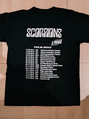 Scorpions fashion t-shirt S new, 100% cotton, black