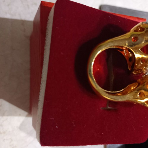 Women's ring size 58 like new with red and yellow stones