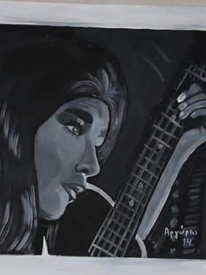 Jenny Karezi acrylic paintings on canvas set of 2 like new