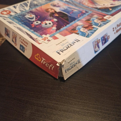 Trefl Frozen 2 puzzle used, 2 puzzles and 24 memory cards
