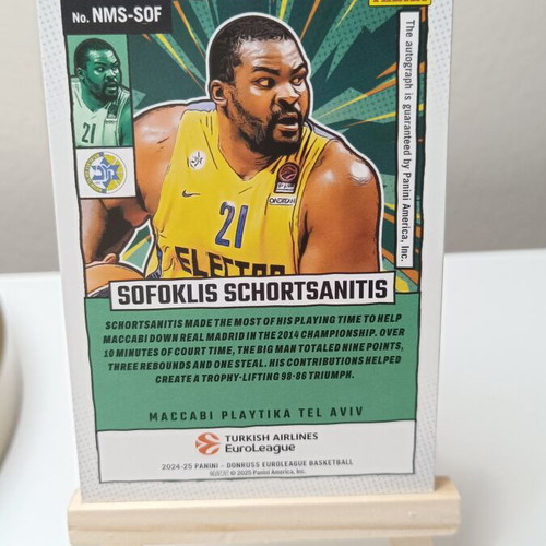 Panini Euroleague Donruss 2024-2025 Blue Marvels Autographed Schortsianitis Card