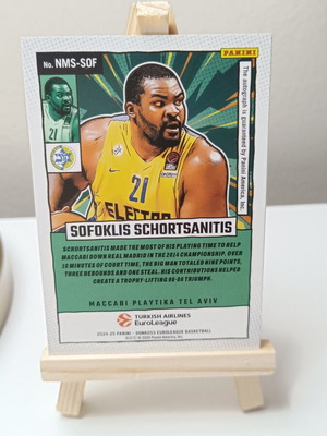 Panini Euroleague Donruss 2024-2025 Blue Marvels Autographed Schortsianitis Card