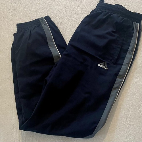 Adidas Vintage Windbreaker Track Pants like new, navy blue and black