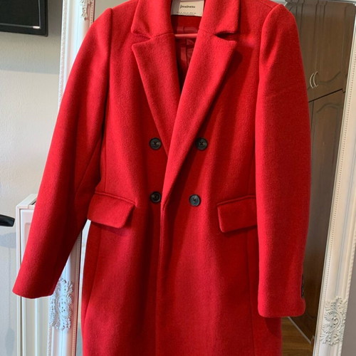 Stradivarius women's red coat jacket new, size S