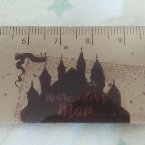 Harry Potter ruler 15 cm with Marauder's Map design like new