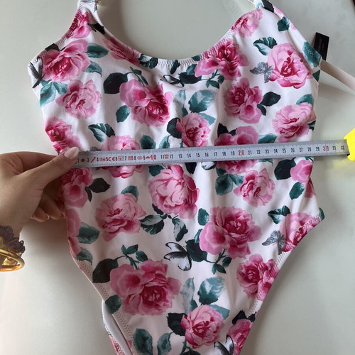 Victoria's Secret swimsuit with roses design open back new size S
