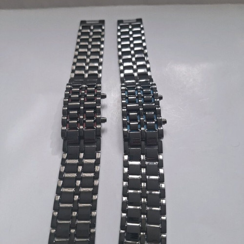Men's metal watches used, set of 2, 21 cm strap length