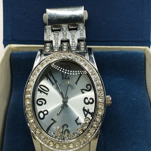 Silver Watch - John Jbeili with zircon
