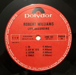 Robert Williams Live δίσκος βινυλίου, VG+ δίσκος και VG++ εξώφυλλο