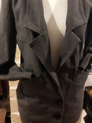 No Limit women's gray semi-coat used with asymmetric collar