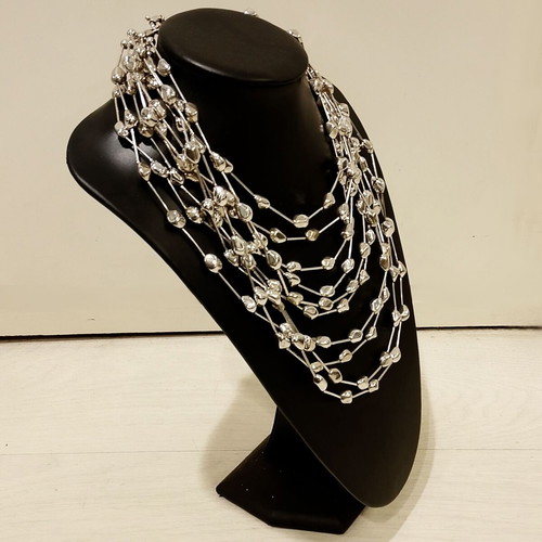 Silver 925 necklace new, platinum plated Italian made