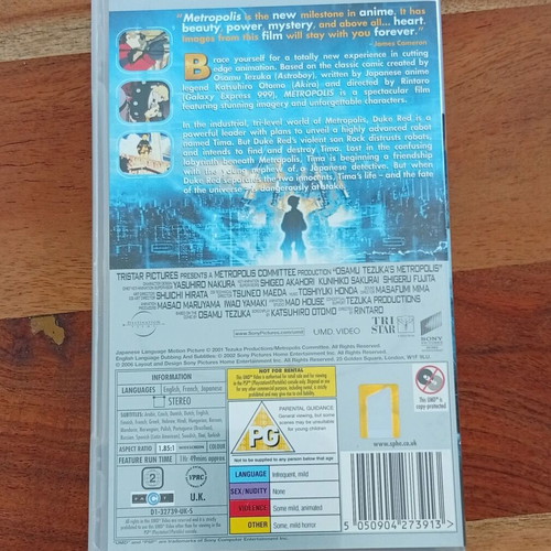 Playstation PSP UMD Metropolis movie used