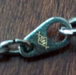 Cat's Eye Pendant with Triskelion Detail and Shell Chain, Brand SM