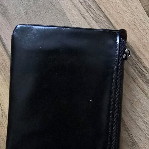 Small men's wallet new, genuine leather, black