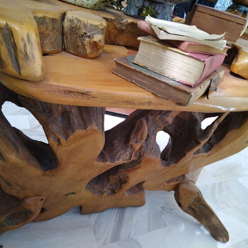 Tall console table made of teak wood like new